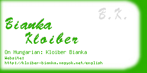 bianka kloiber business card